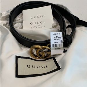 Gucci Leather Belt With Double G Buckle